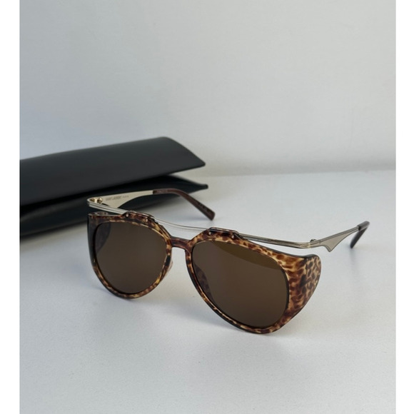 NEW Saint Laurent SLM137 Amelia Brown Havana Sunglasses - Picture 2 of 6